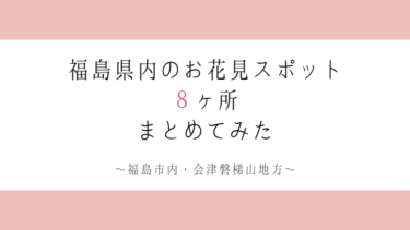 【福島市・会津磐梯山地方】実際に行った福島県内のお花見スポット8ヶ所全て紹介します！【2019】